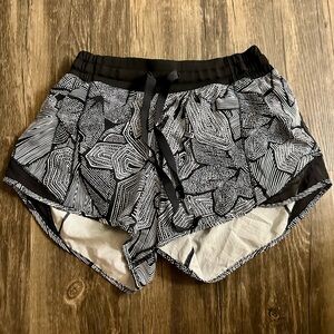 lululemon athletica Black and White Geometric Women's Shorts